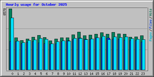 Hourly usage for October 2025