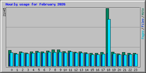 Hourly usage for February 2026